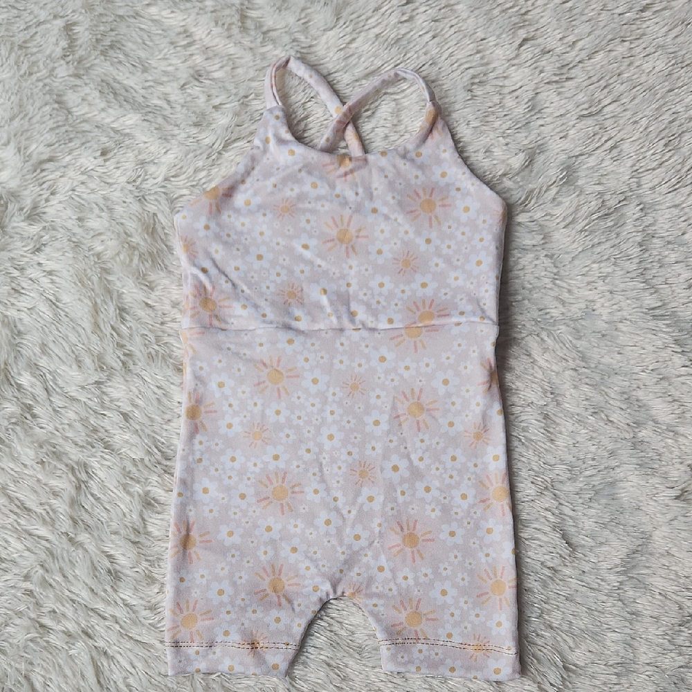 Handmade Flral Print Srappy Romper